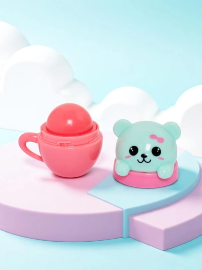 Baume à lèvres pour enfants avec un ours dans une tasse – hydrate et régénère