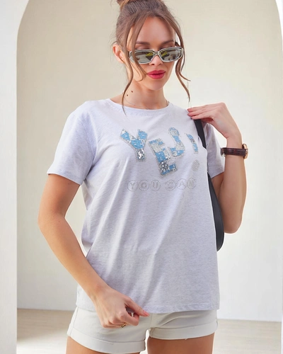 Royalfashion T-shirt en coton pour femmes Oui !