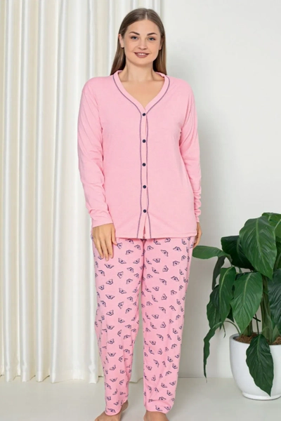 Les femmes Royalfashion Pyjama en coton 2 pièces GRANDE TAILLE