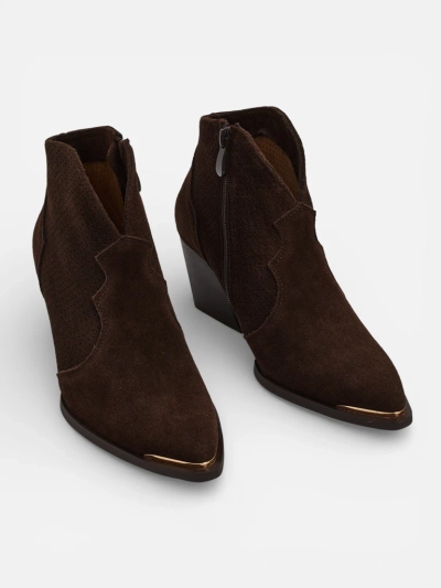 Bottines de cowboy pour femmes en cuir naturel Nilof