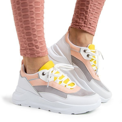 OUTLET Baskets de sport pour femmes roses et grises Dimidra - Footwear