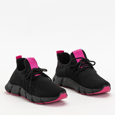 Chaussures de sport pour femmes noires et fuchsia Bommgi - Footwear