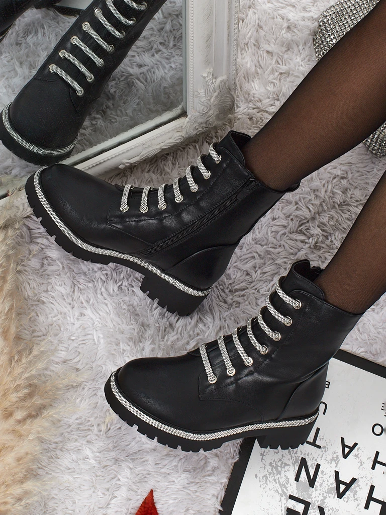 Bottines à lacets Lunara en cuir écologique pour femmes