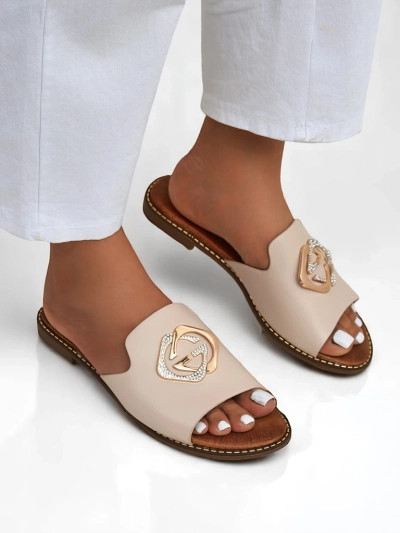 Royalfashion Sandales plates pour femmes Goldie Spark