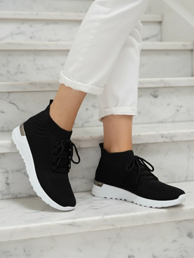 Nero Elegante Baskets de Sport pour Femmes