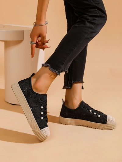 Baskets en dentelle pour femmes Royalfashion avec sequins Nille