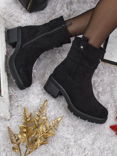 Bottines hautes pour femmes en éco-daim Carmine