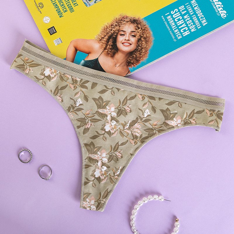 Tongs à motifs pour femmes, 3 / paquet - Sous-vêtements