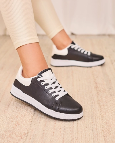 Royalfashion Chaussures de sport pour femmes noires et blanches Classic Vibes
