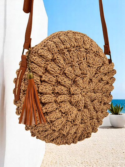 Royalfashion Petit sac à main en paille pour femme Solea Mini