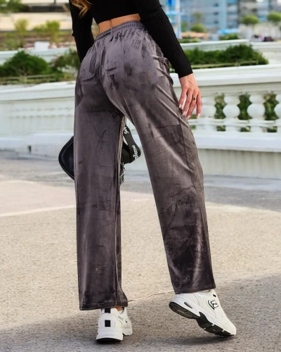 Royalfashion Pantalon de survêtement femme a'la velour