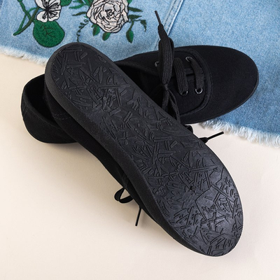 Baskets noires pour femmes avec laçage Ramonda - Footwear