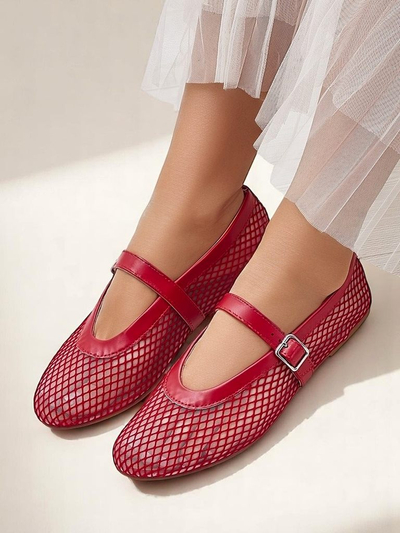 Royalfashion Ballerines ajourées pour femmes avec bride Naommi