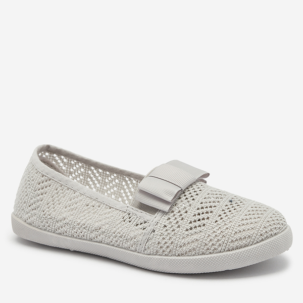 Baskets à nœuds pour filles en gris clair Lolisa - Chaussures