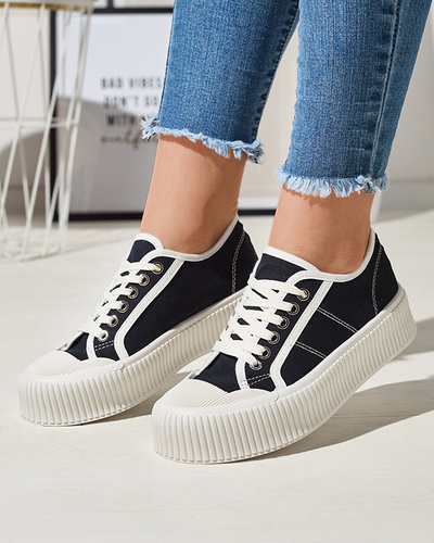 Baskets noires pour femmes sur une semelle solide Ozerika - Chaussures