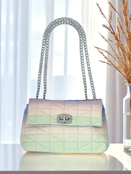 Royalfashion Petit sac à main pour femme en cuir écologique ombré Sophie Rose