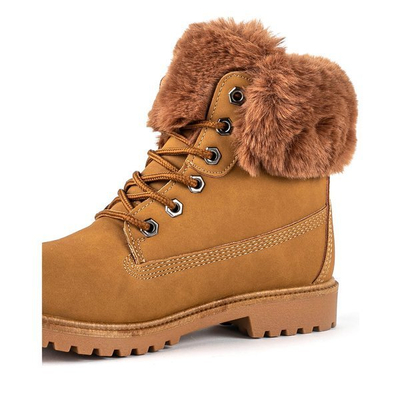 Bottes Tim marron avec garniture en fourrure - Chaussures