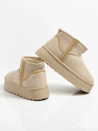 Bottes courtes style bottes de neige pour femmes Pravel