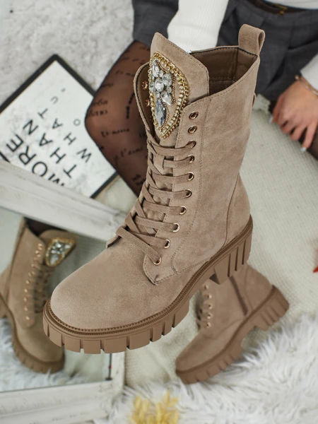 Royalfashion Bottines montantes femme style motard Suboo