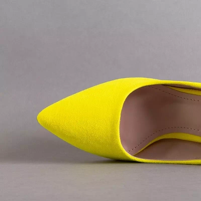 OUTLET Escarpins femme jaune fluo à talon haut Madelina - Chaussures