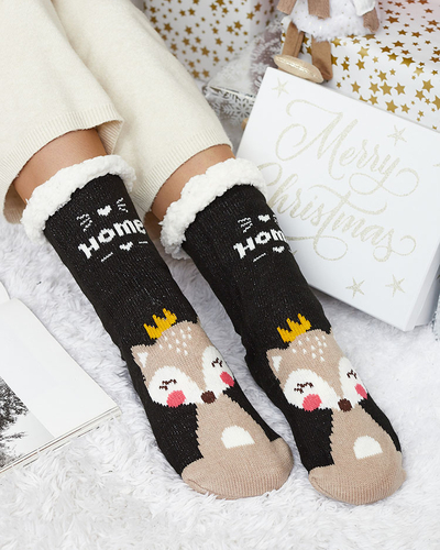 Royalfashion Chaussettes d'hiver pour femmes avec motif de Noël