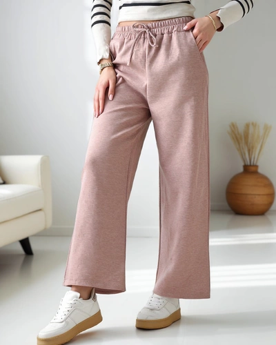 Royalfashion Pantalons en jersey tissés larges pour femmes