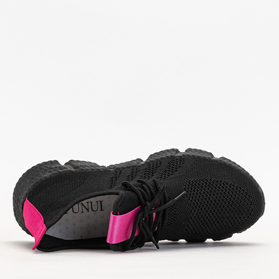 Chaussures de sport pour femmes noires et fuchsia Bommgi - Footwear