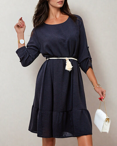 Royalfashion Robe femme longueur genou