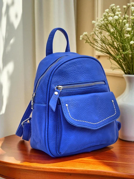 Sac 
à dos pour femmes Ariadne Bianco Azzurro RoyalEco Królewska Moda 25x25x10