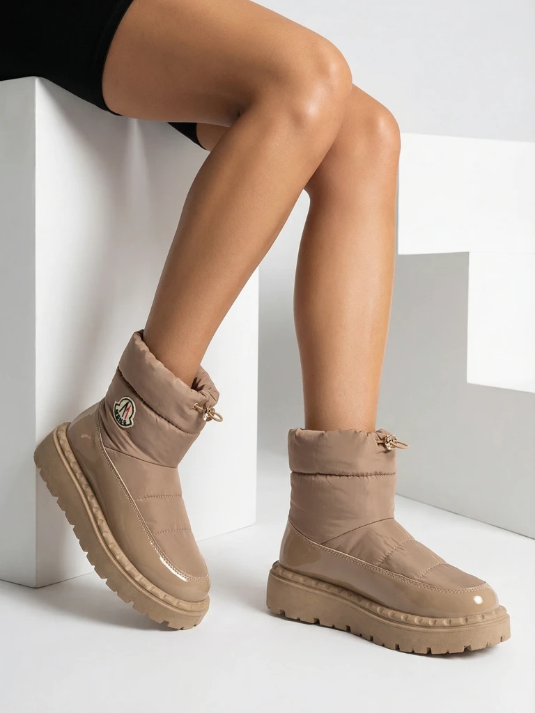 Royalfashion Bottes de neige à enfiler pour femme de couleur marron Ireda