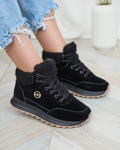 Royalfashion Chaussures de sport isolées pour femme en noir Cerrto