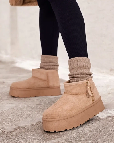 Royalfashion Bottes de neige à plateforme pour femmes a'la Delgadi