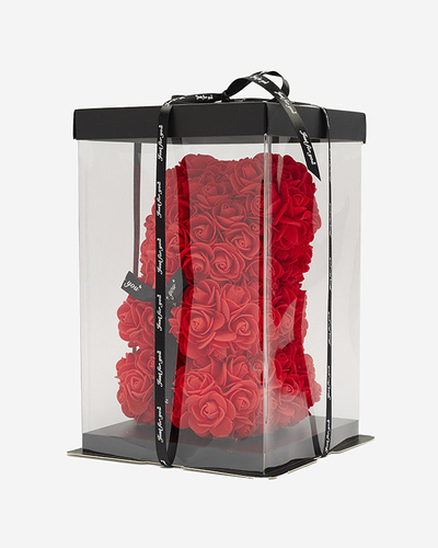 Ours rouge avec roses - Accessoires