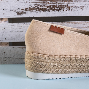 Espadrilles beiges femme sur plateforme Molandia - Chaussures