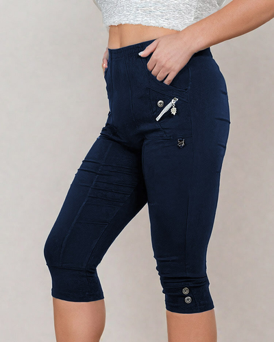 Royalfashion Pantalon en tissu pour femme 7/8 PLUS SIZE