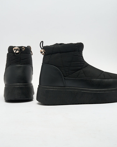 Royalfashion Bottes de neige à enfiler pour femme en noir Armeda