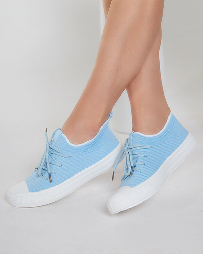 OUTLET Baskets rayées bleues pour femme Manfer- Footwear
