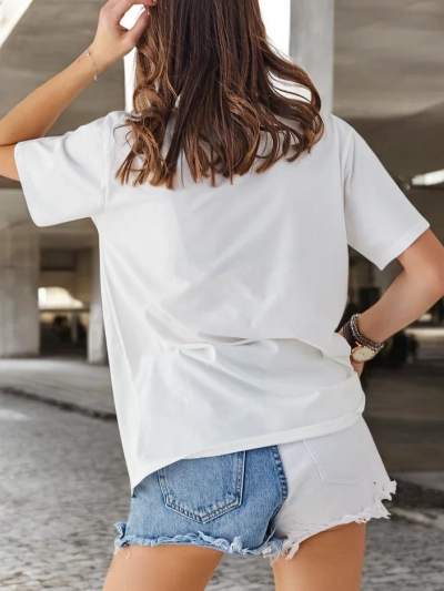 Blouse en coton pour femmes Royalfashion avec imprimé