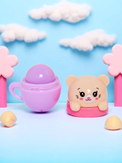 Baume à lèvres pour enfants avec un ours dans une tasse - hydrate et régénère