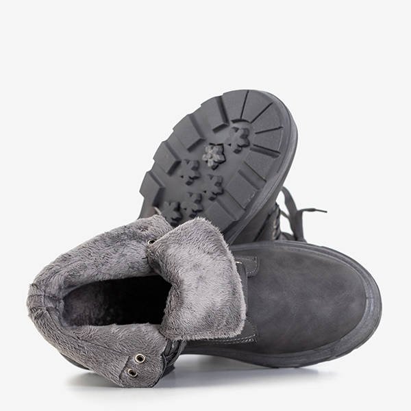 Bottes de neige femme Nevesa à lacets gris foncé - Footwear