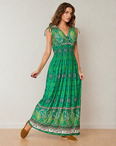 Royalfashion Robe midi imprimée pour femme