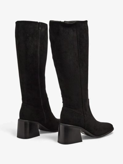 Bottes hautes pour femmes en daim écologique à talon bloc Ernala