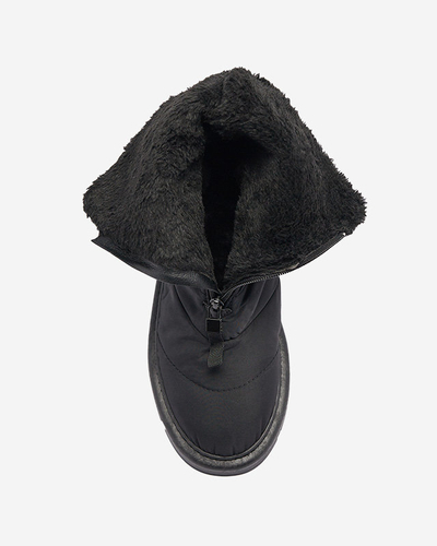 Bottes noires pour femmes a'la bottes de neige Tirigga- Footwear