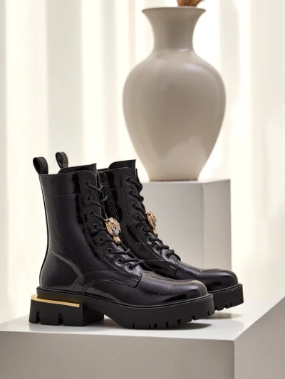 Bottines de travail en cuir verni pour femmes Tesiolle