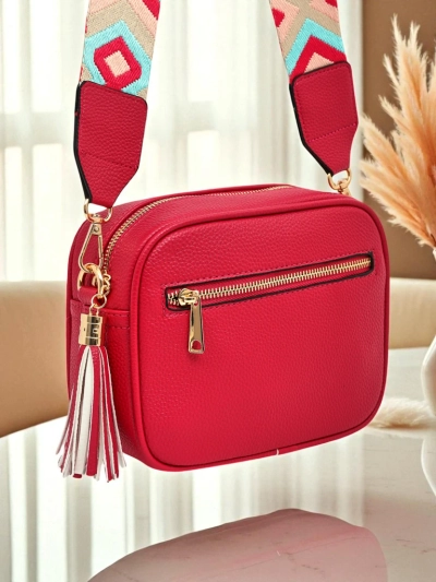 Royalfashion Petit sac à main pour femme en cuir écologique avec bandoulière colorée Kovi Lace