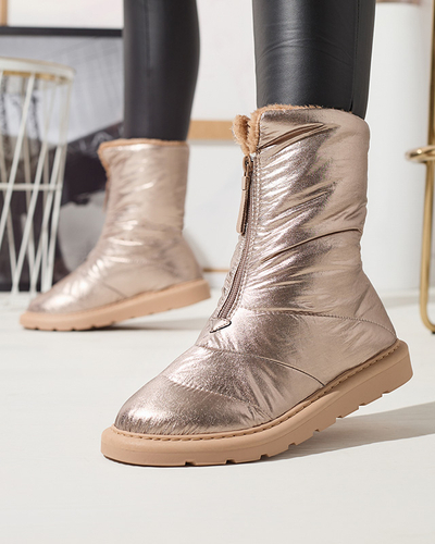 Pink-gold chaussures pour femmes a'la bottes de neige Tirigga- Footwear