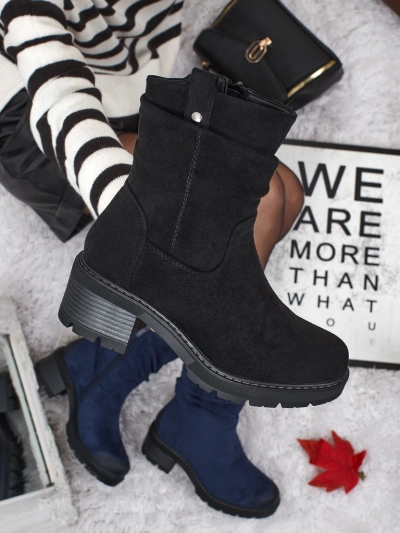 Bottines hautes pour femmes en éco-daim Carmine