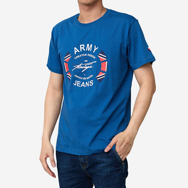 T-shirt imprimé bleu homme - Vêtements