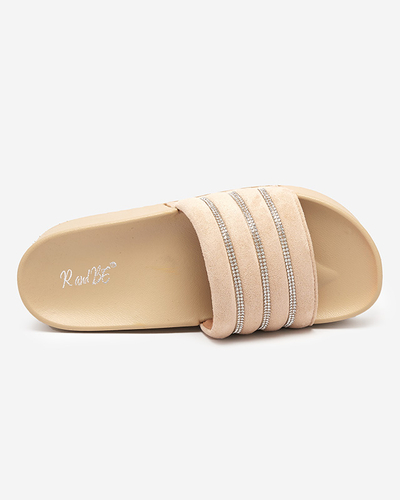 Chaussons femme beiges sur la plateforme Sunavi. Chaussures