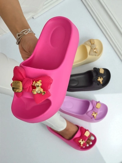 Tongs en caoutchouc pour femmes Royalfashion avec nœud décoratif Alday